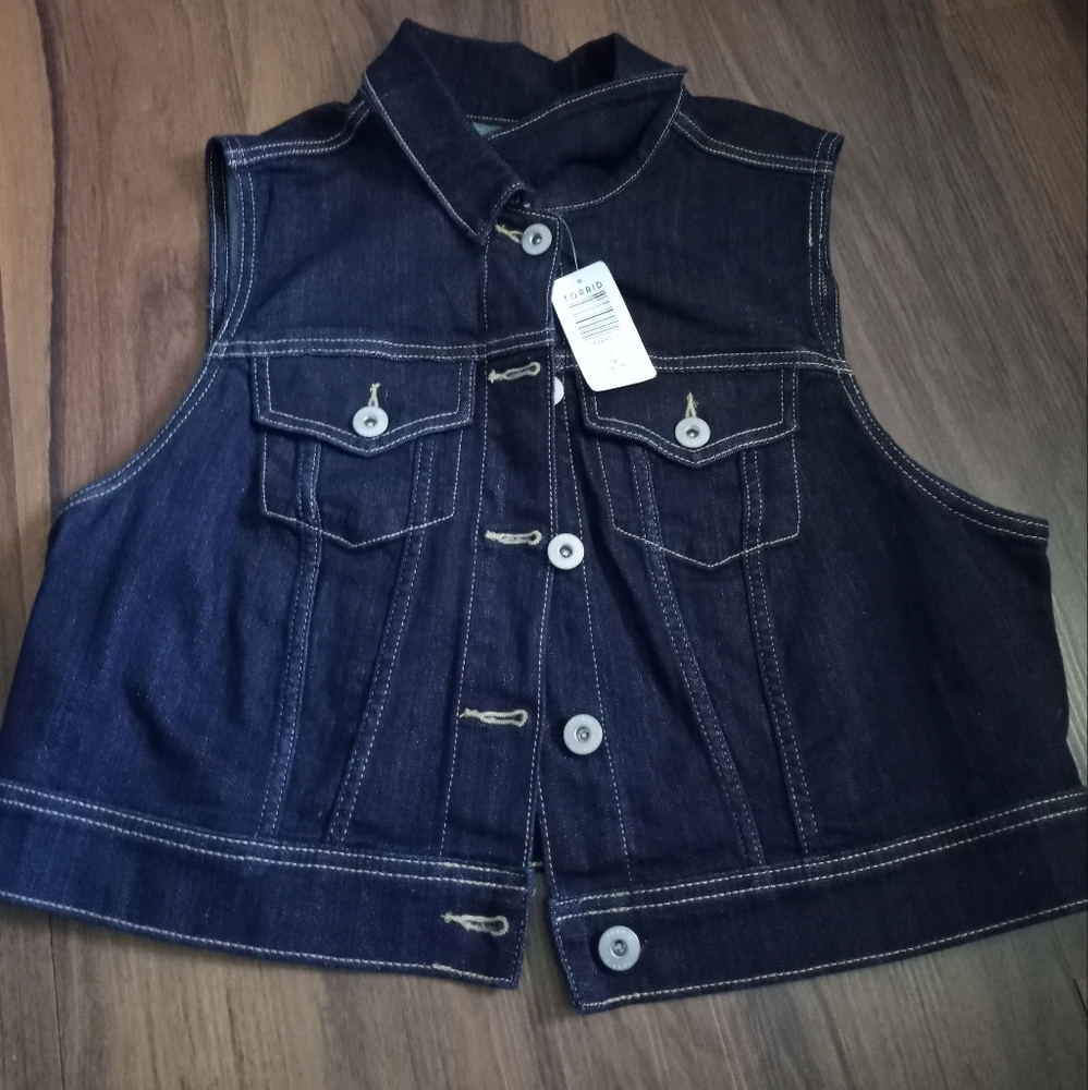 Women's denim vest